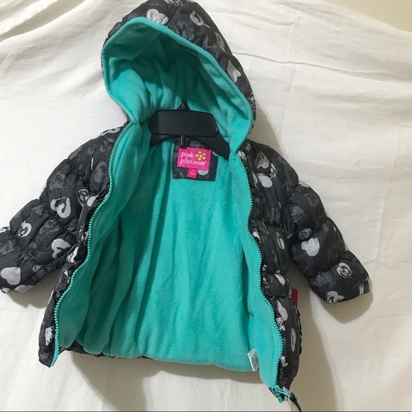 PINK PLATINUM Girl 
POLKA GRID 2-PIECE SNOWSUIT - Picture 2 of 11